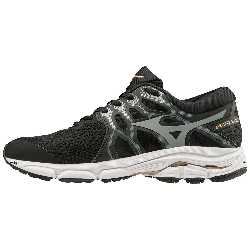 Damske Bezecke Topanky Mizuno Wave Equate 4 Čierne Vypredaj YFZN91304